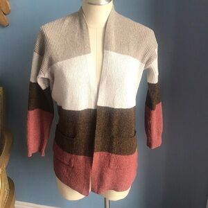 Staccato tri color layered open cardigan